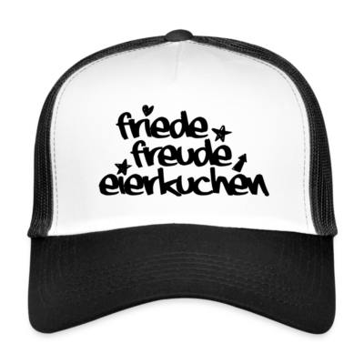 Trucker Cap mit Friede, Freude, Eierkuchen Aufdruck