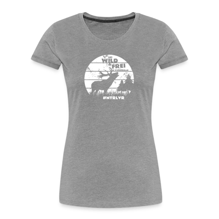 Frauen Premium Bio T-Shirt mit "Sei wild & frei & wunderbar" Aufdruck – Bild 5