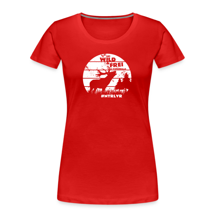 Frauen Premium Bio T-Shirt mit "Sei wild & frei & wunderbar" Aufdruck – Bild 4