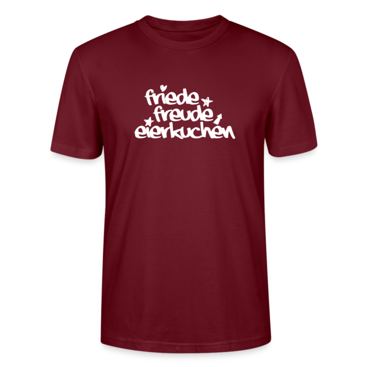 Frauen Bio-T-Shirt mit Friede, Freude, Eierkuchen Aufdruck – Bild 5