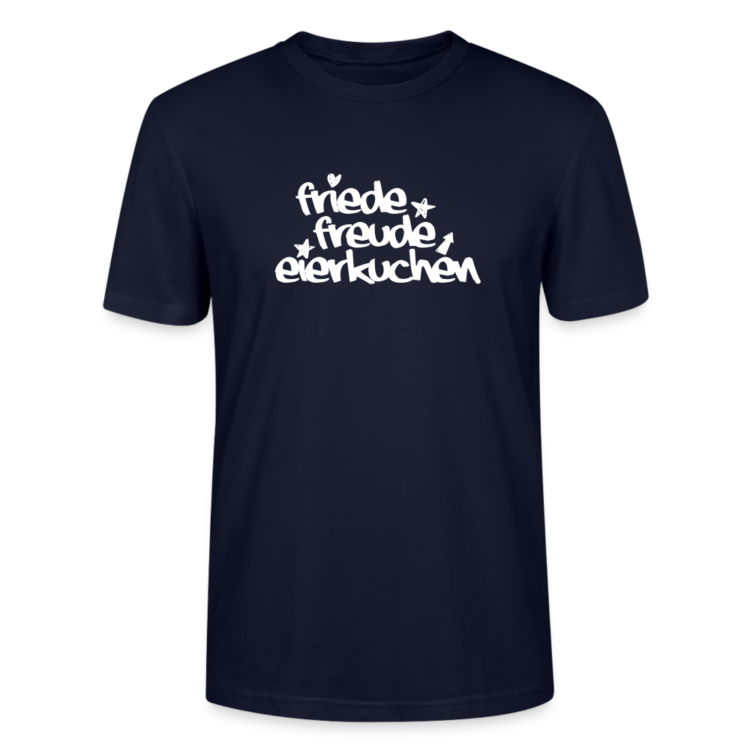 Frauen Bio-T-Shirt mit Friede, Freude, Eierkuchen Aufdruck – Bild 4
