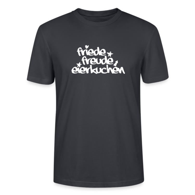 Frauen Bio-T-Shirt mit Friede, Freude, Eierkuchen Aufdruck – Bild 3