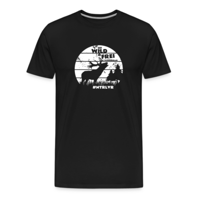 Männer Premium Bio T-Shirt mit "Sei wild & frei & wunderbar" Aufdruck
